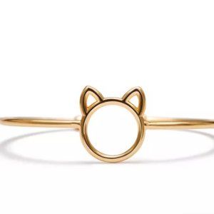 TT-Hollowed Out Cat Bracelet-Gold tone